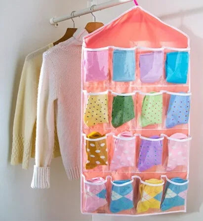 16Pockets WardrobePockets Clear Hanging Bag