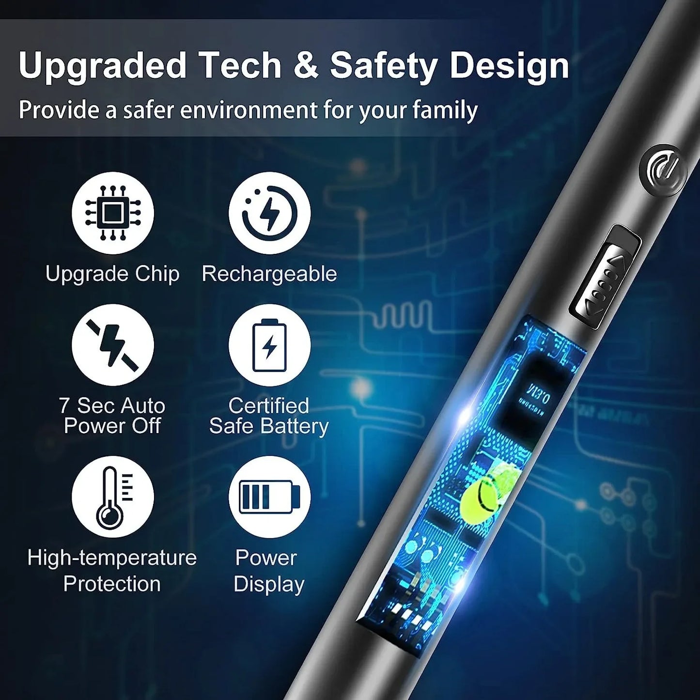Rechargeable Electric Lighters, TYPE-C Plasma Arc Kitchen Lighter,