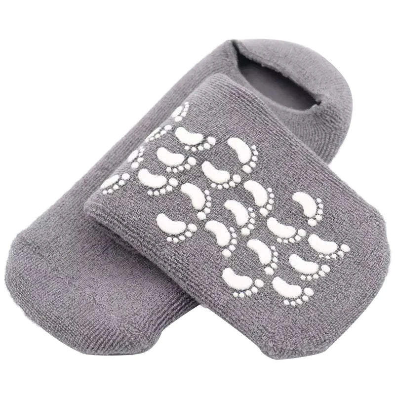 1Pair Multi Colored Essential Oil Moisturizing Socks Gloves For Dry Cracked
