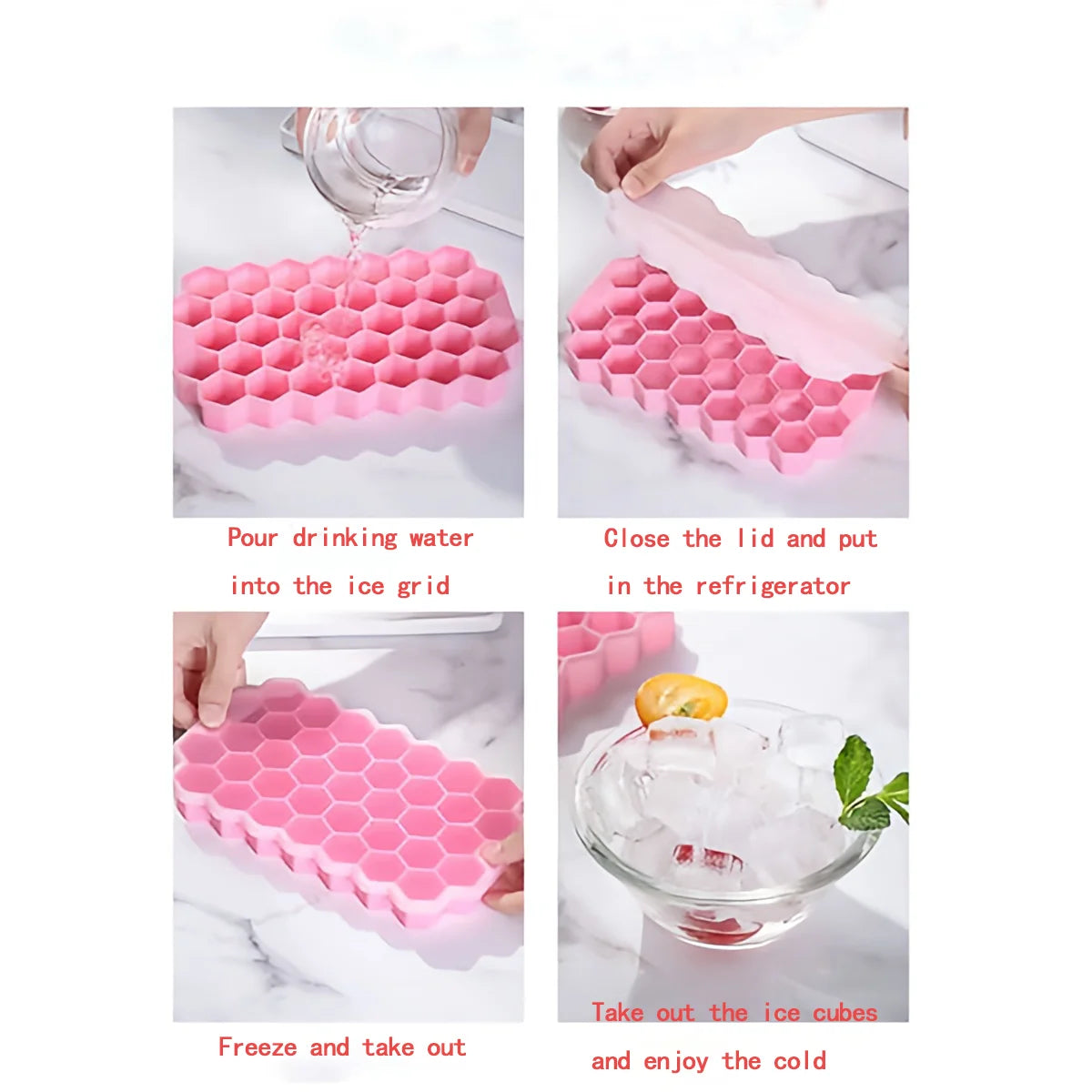 37 compartments honeycomb ice room mold jelly ice cube