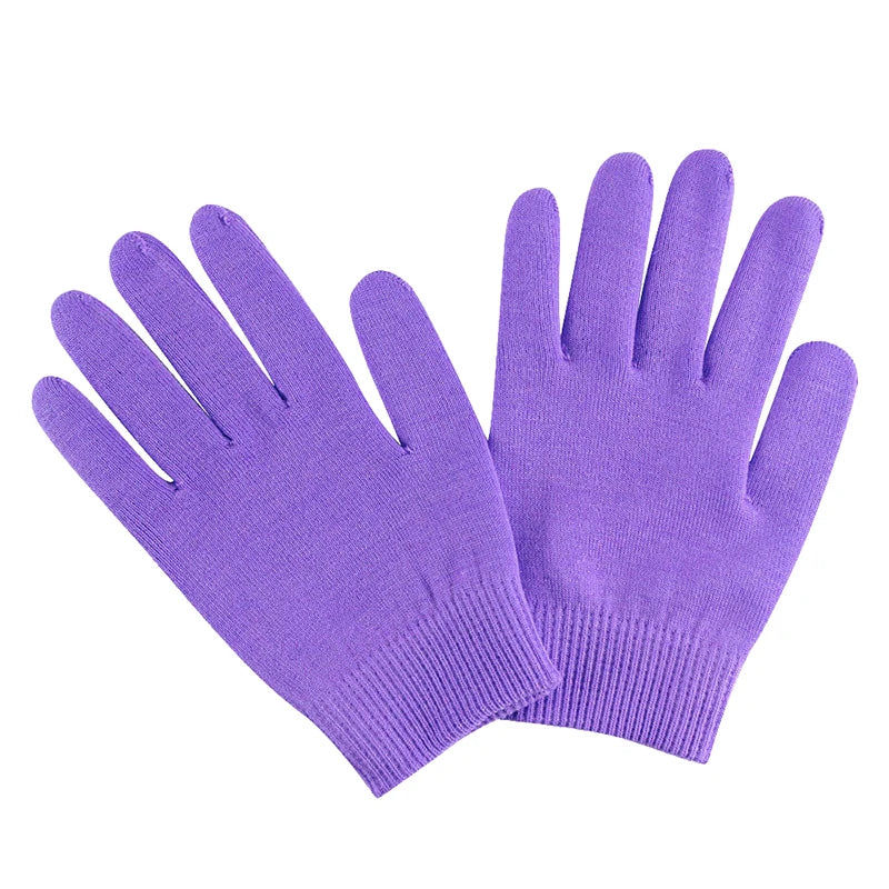 1Pair Multi Colored Essential Oil Moisturizing Socks Gloves For Dry Cracked