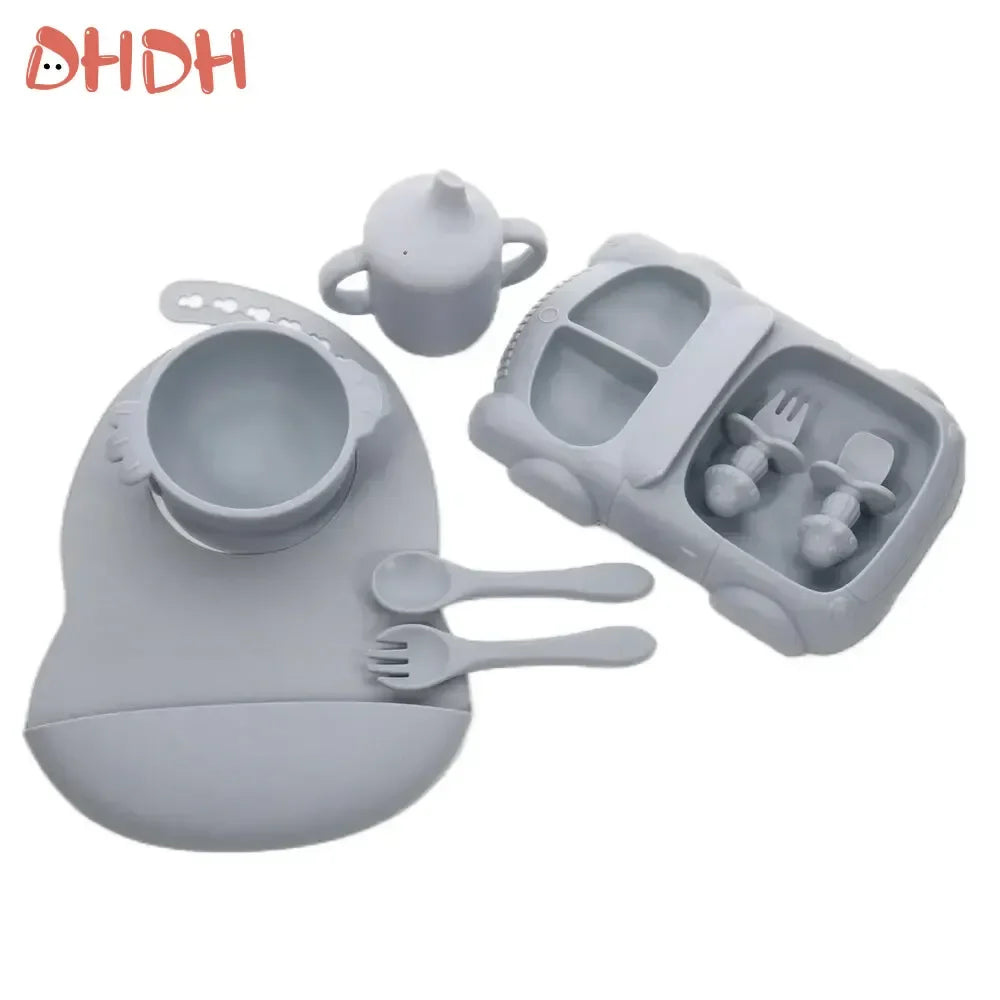 Silicone Baby Feeding Set Tableware Baby Food Dish