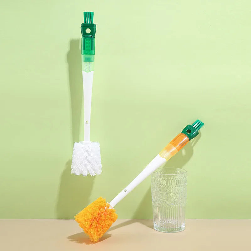 5 In 1 Multi-function Cleaning Brush Milk Bottle Gap Cleaner Long Handle