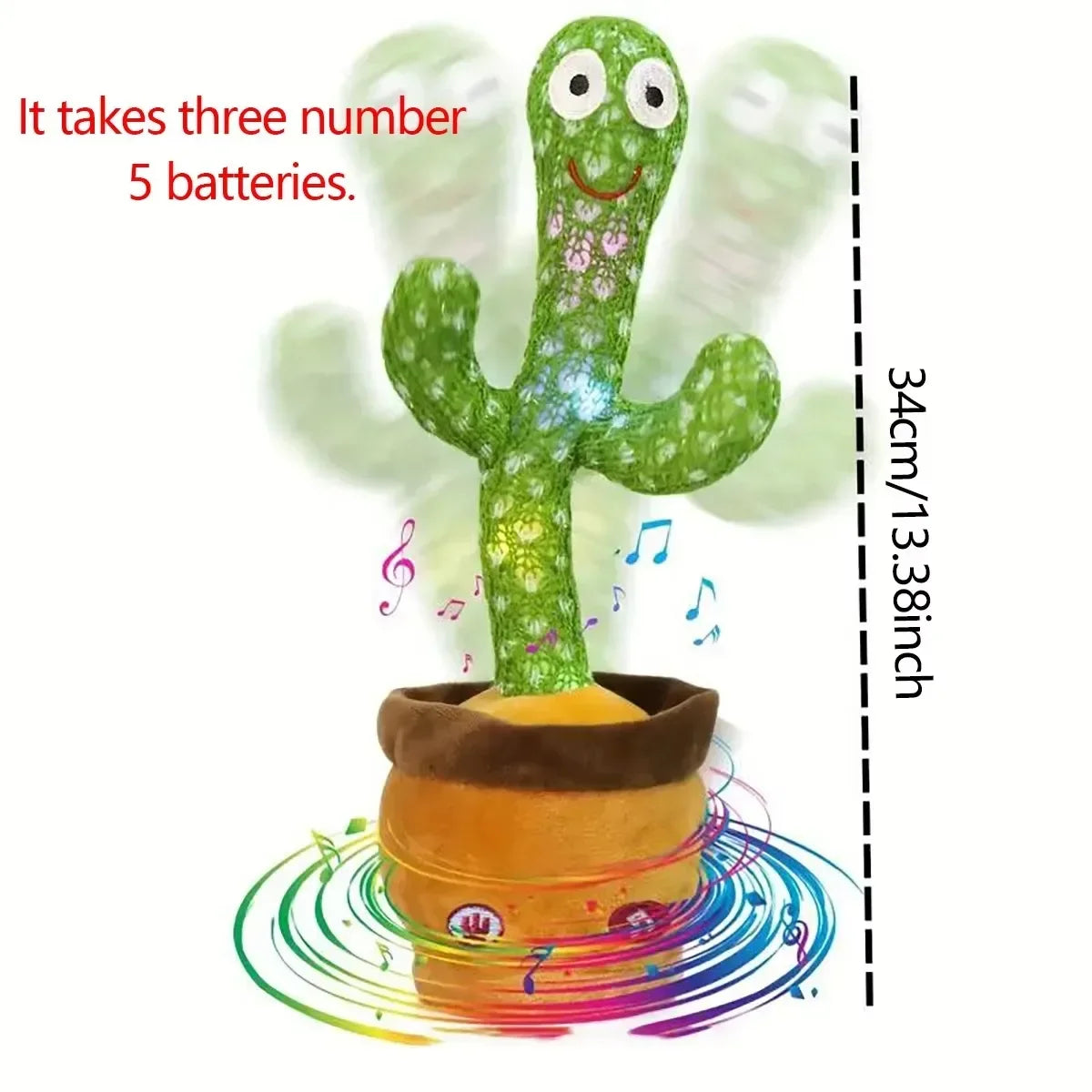 Dancing Cactus Song Speaker Talking Usb Battery Voice