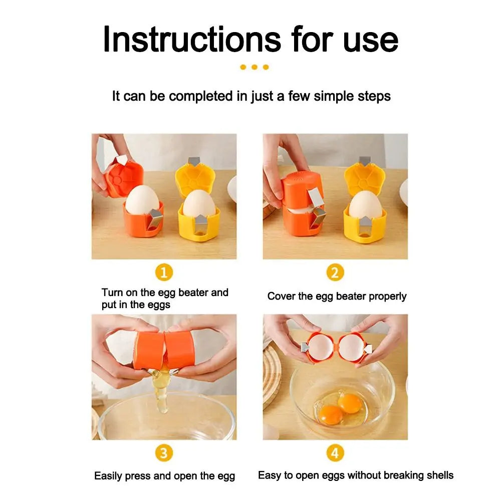 Cute Egg Shell Opener Stainless Steel Separator Egg Opening