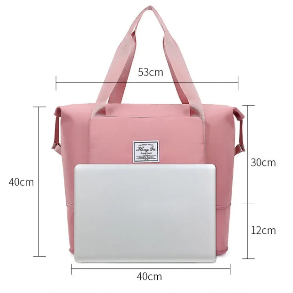 2024 Fashion Fitness Travel Bag Dry Wet Separation Folding Tote Bag Large Capacity Waterproof Outdoor Storage Bag