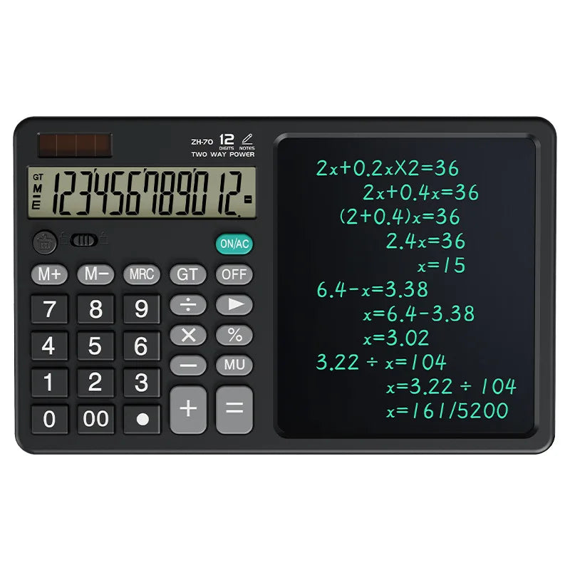 Foldable Scientific Calculator with Writing Drawing Tablet LCD Large Display
