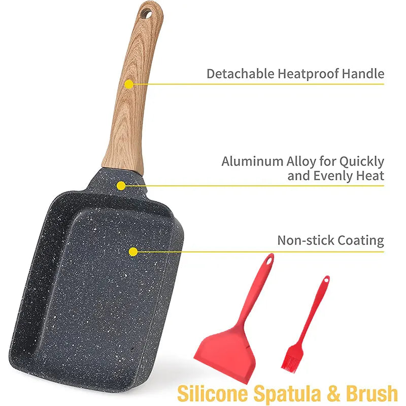 Nonstick Rectangular Pan Japanese Omelets Egg Roll