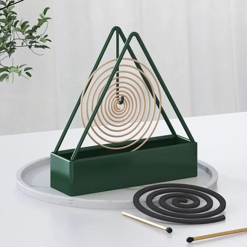 Triangle Iron Mosquito Coil Tray | Repellent Incense Rack Plate