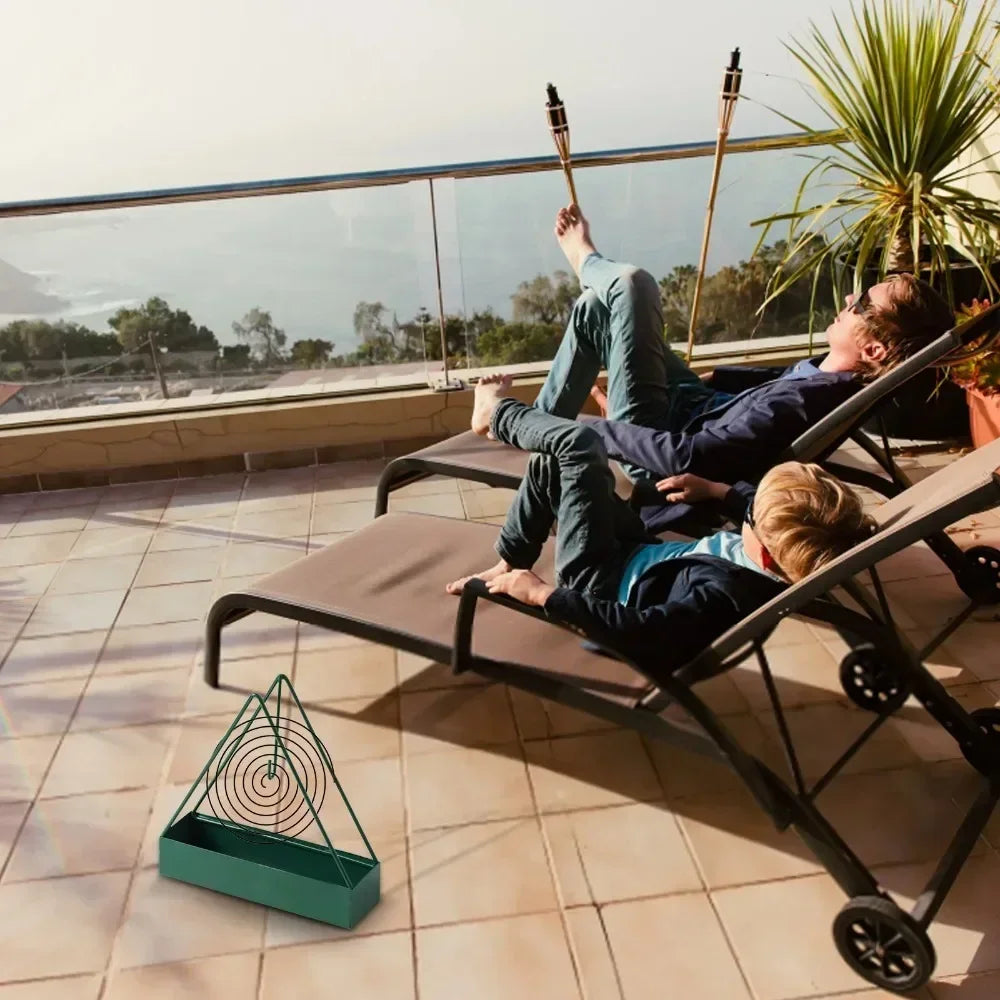 Triangle Iron Mosquito Coil Tray | Repellent Incense Rack Plate