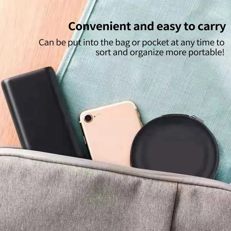 Portable Headphone Storage Bag Wired Earphone Bag