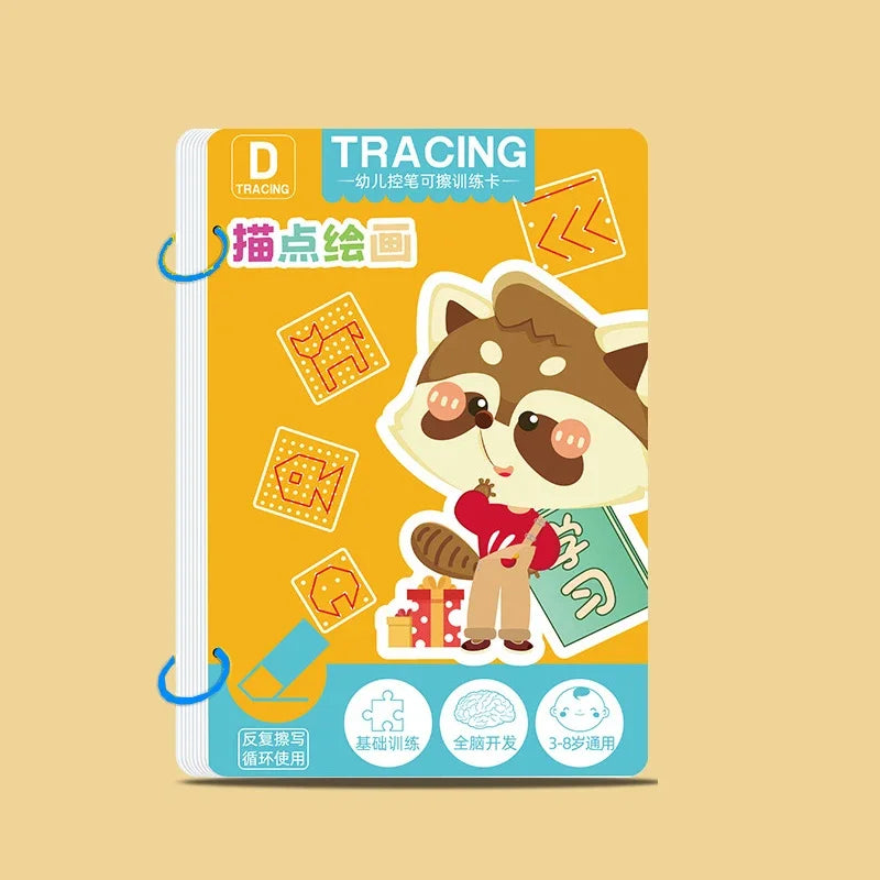 Reusable Magical Tracing Workbook - Pen Control Practice Book for Toddlers