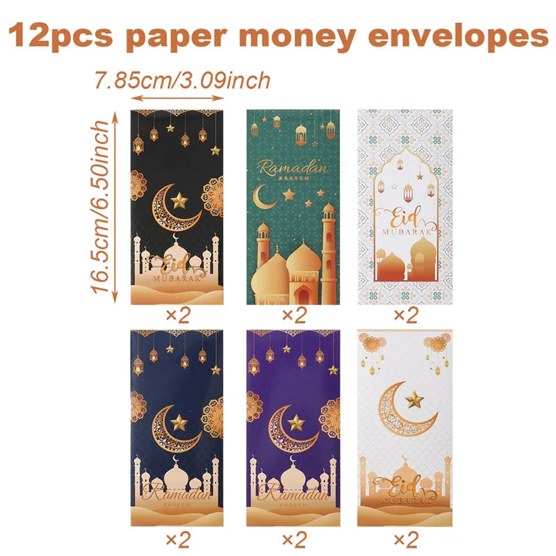 Eid Mubarak Envelopes Money Gift Bag Card Holder