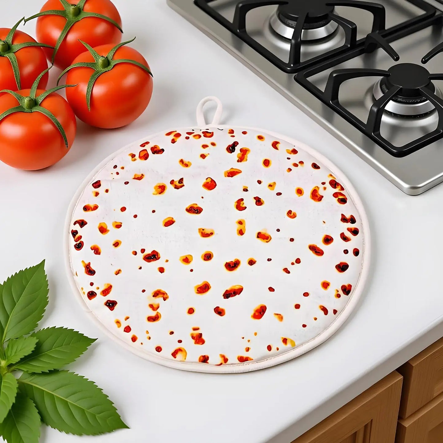 Microwaveable Tortilla Warmer 1PC Thermal Fabric Holder for Naan Bread, Pizza, Taco, Home Party & Family Meals