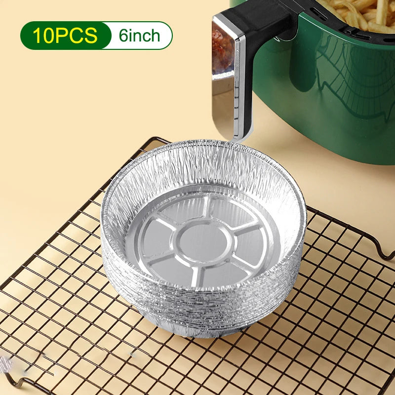 Air Fryer Aluminum Foil Pan Round/Square Oven BBQ