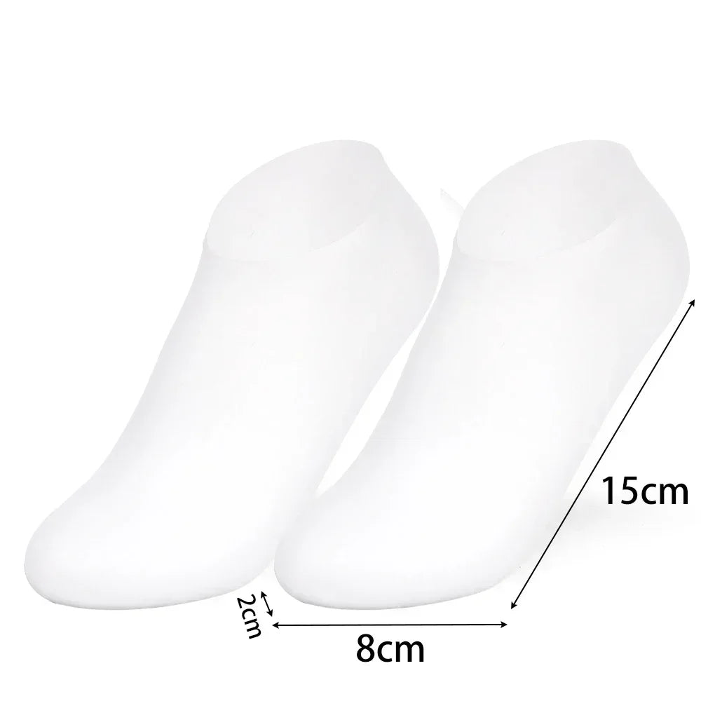 2 Pack Moisturizing Silicone Gel Socks for Dry Cracked Feet
