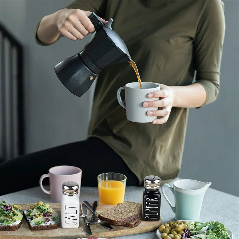 2pc Salt and Pepper and Condiment Storage Container Shakers Set