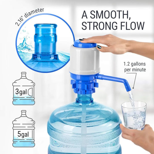 Manual Water Dispenser, Healthy Hydration, Adjustable Bucket Pump, Suitable