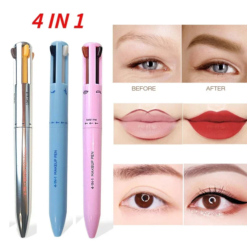 4 In 1 Eyebrow Pencil Waterproof Drawing Eye Brow