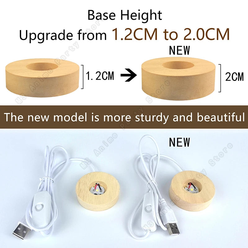 Unique 3D Crystal Ball Night Light Led Lamp 5 cm