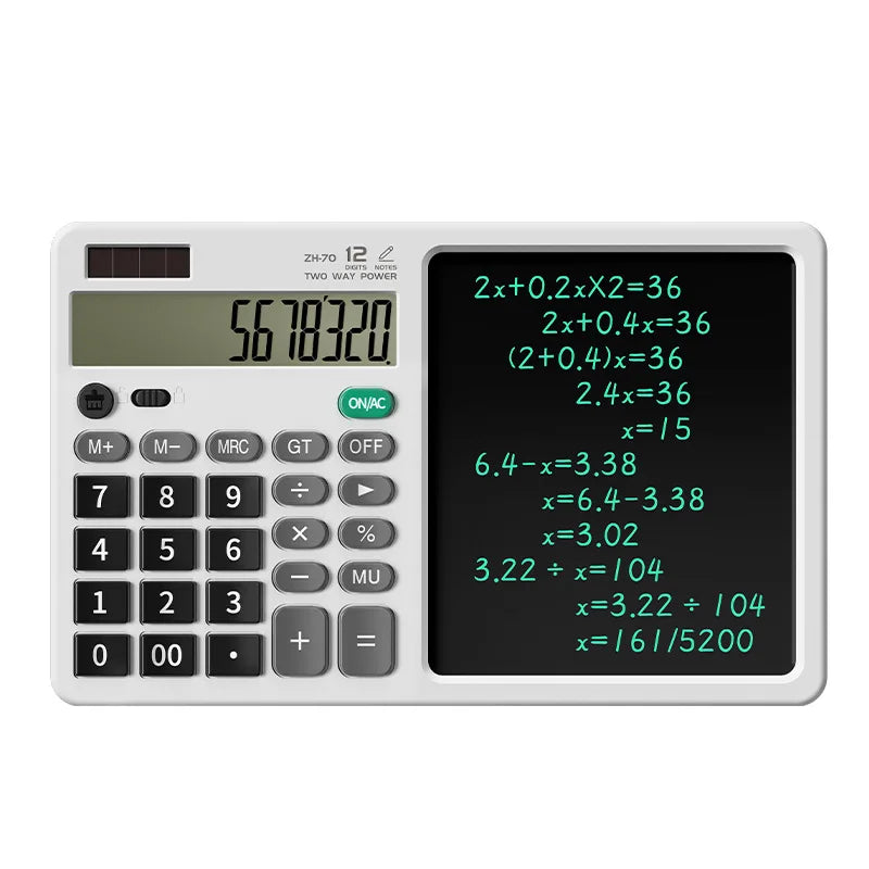 Foldable Scientific Calculator with Writing Drawing Tablet LCD Large Display