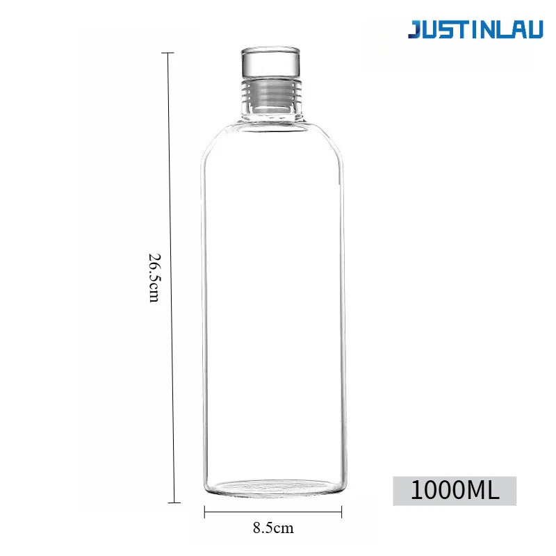 300-1000ml transparent glass bottle borosilicate glass Portable office water cup