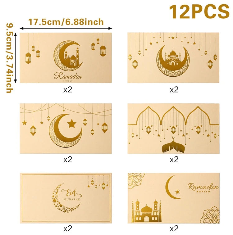 Eid Mubarak Envelopes Money Gift Bag Card Holder