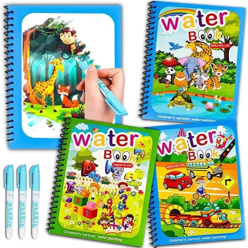 Drawing Coloring Books for Kids Magic Water Book with Pen