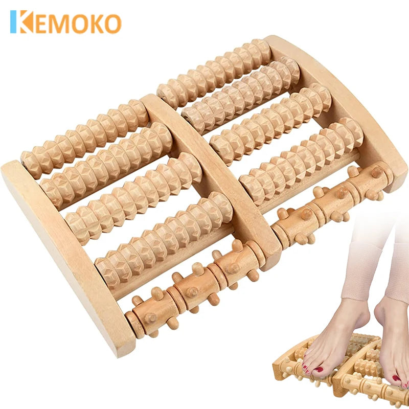 Wooden Foot Roller Wood Care Massage Reflexology Muscle Relax Relief Massager