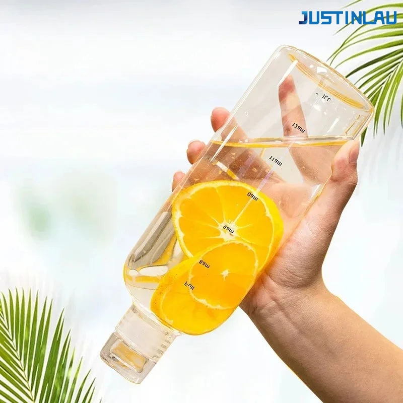 300-1000ml transparent glass bottle borosilicate glass Portable office water cup