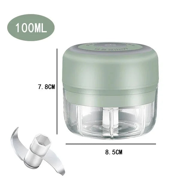 Electric Mini Garlic Chopper, 250ML Food Chopper Garlic Mincer USB,