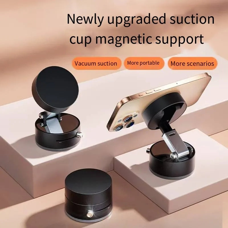 Car mobile phone magnetic Stand 2025 New type suction cup vacuum