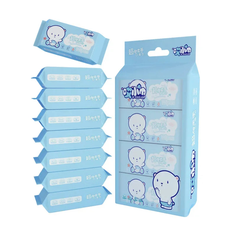 64pcs Disposable Mini Hand Wipes/Portable Travel Size
