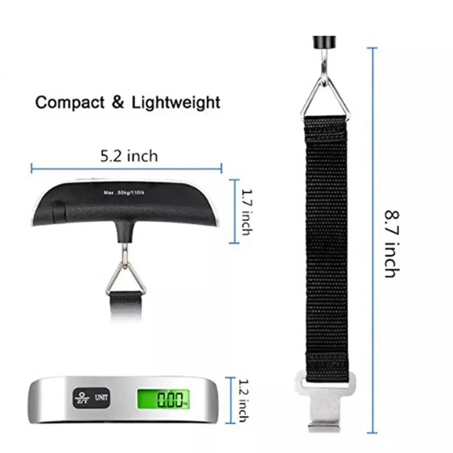 50kg Digital Handheld Portable Hanging Baggage Scale