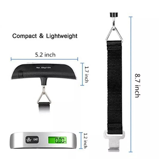 50kg Digital Handheld Portable Hanging Baggage Scale