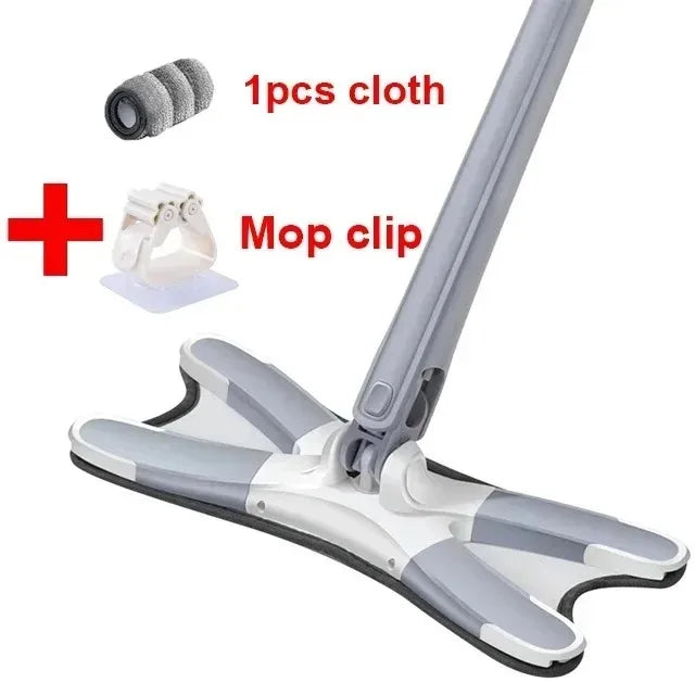 UNTIOR X-type Mop Microfiber Flat Floor Self Wringing 360 Degree Squeeze Mop