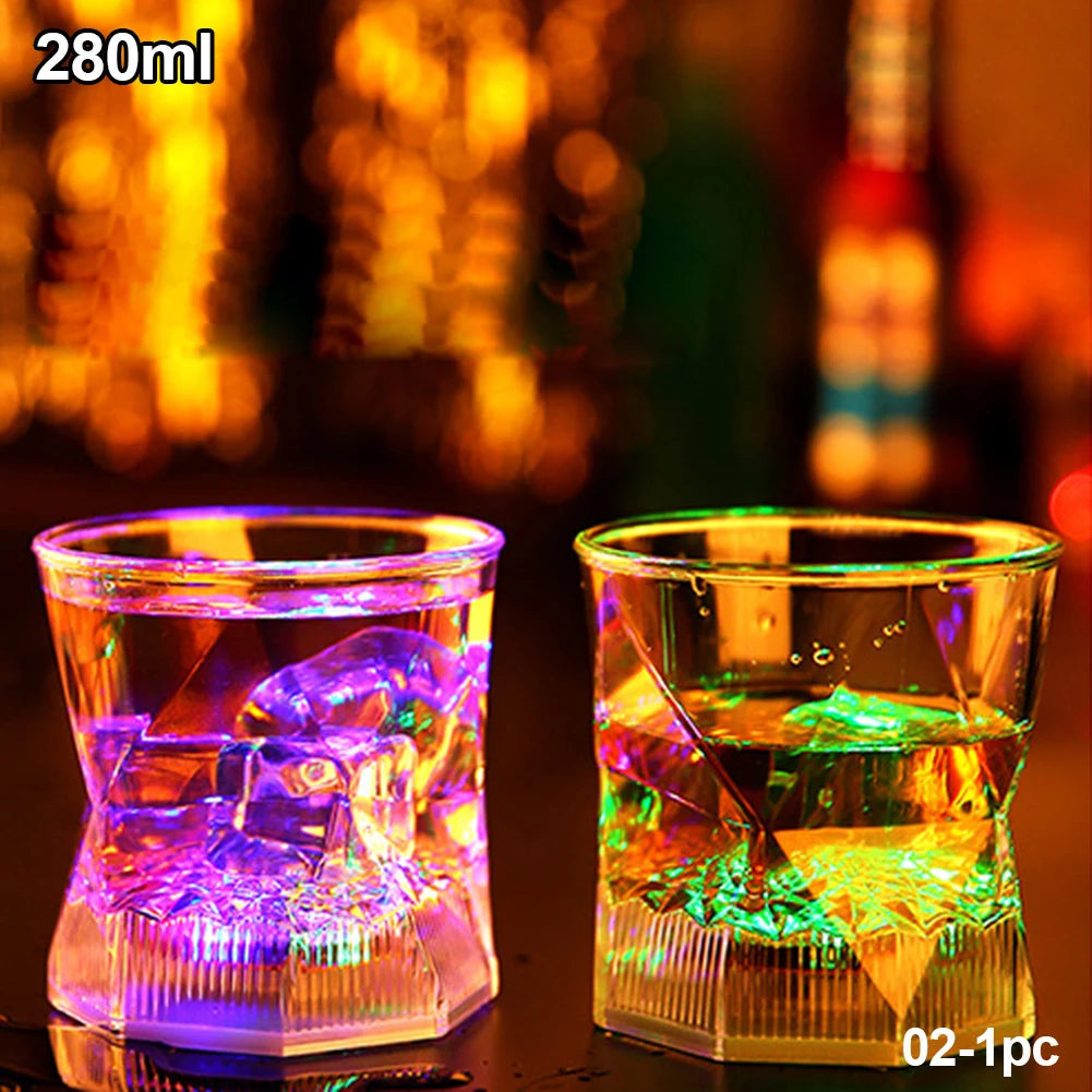New LED Automatic Glowing Cup Flashing Cup Water Beverage Drinking Glass Party Decorative Supplies
