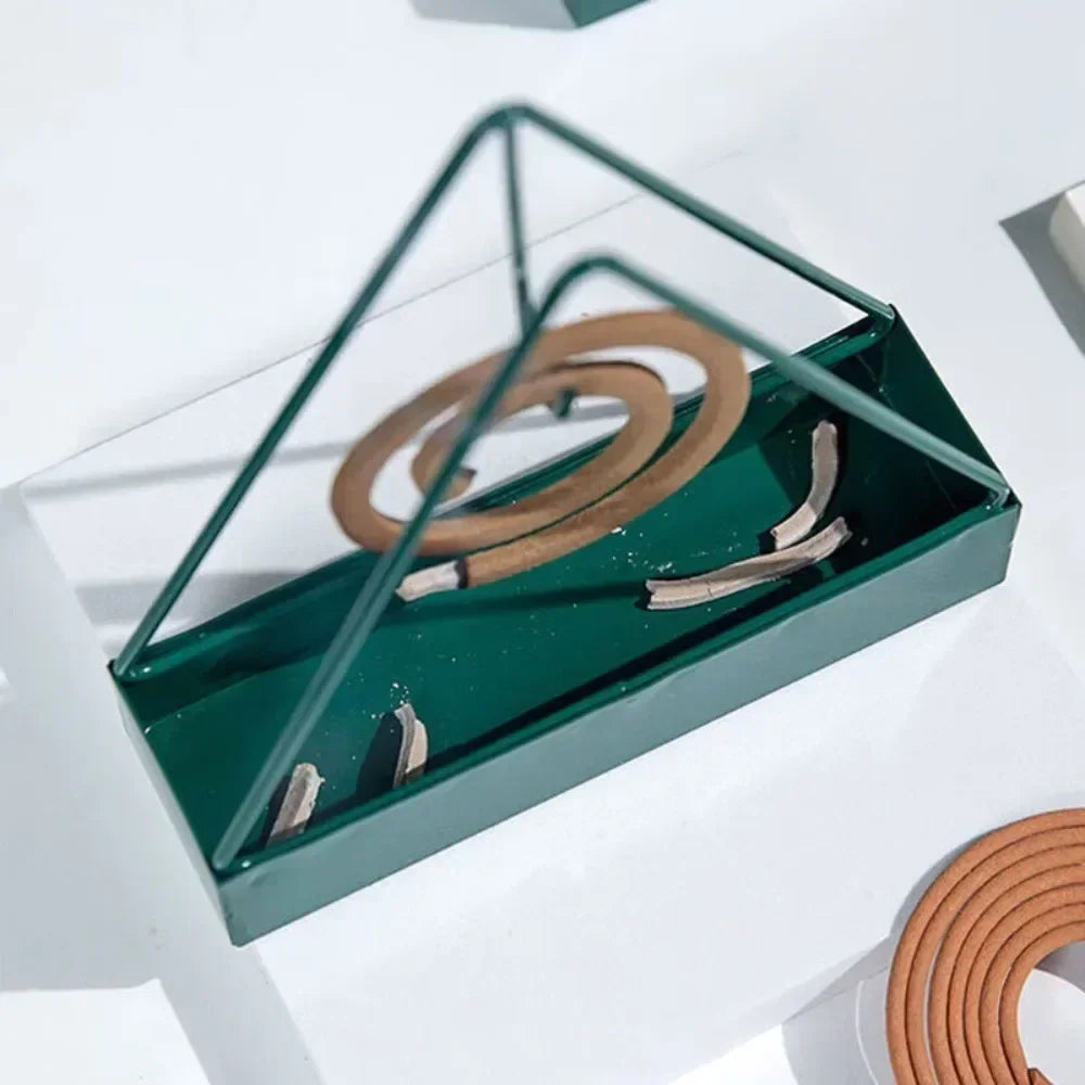 Triangle Iron Mosquito Coil Tray | Repellent Incense Rack Plate
