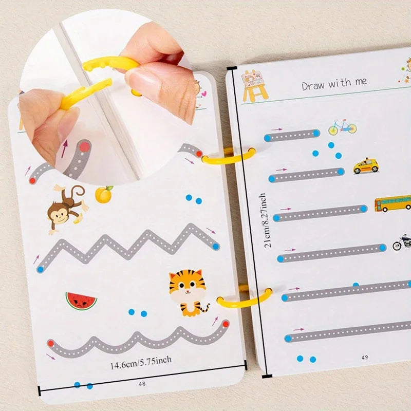 Reusable Magical Tracing Workbook - Pen Control Practice Book for Toddlers