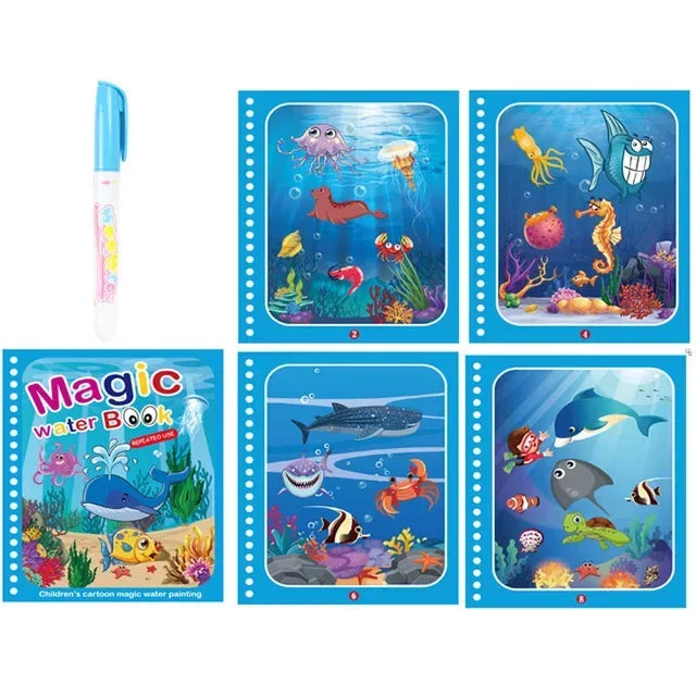 Drawing Coloring Books for Kids Magic Water Book with Pen