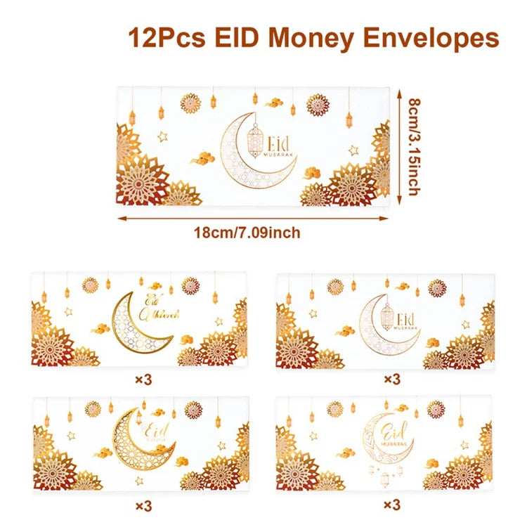 Eid Mubarak Envelopes Money Gift Bag Card Holder