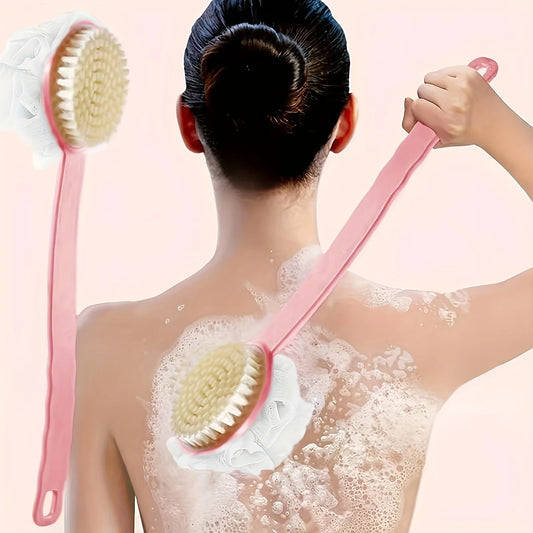 Soft Body Scrubber Shower Exfoliating Scrubs Long Handle Bath Brush