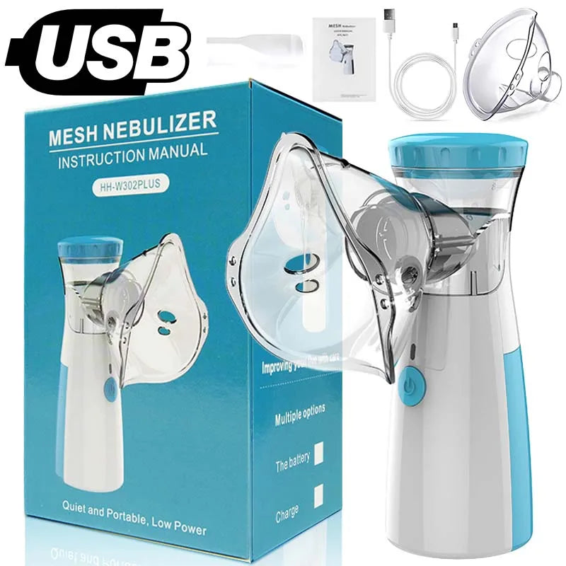 Medical Silent Ultrasonic Nebulizer Automizer Handheld Respirator Portable Asthma Humidifier