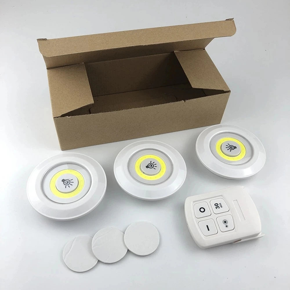Dimmable LED Under Cabinet Light with Remote Control Battery Operated LED Closets Lights Wardrobe Bathroom lighting