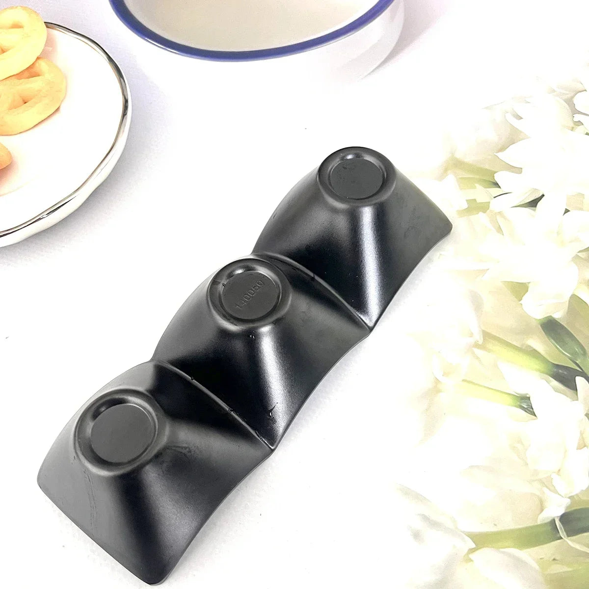 1pc-Black Melamine Sauce Dishes Kitchen Tableware Cuisine Seasoning Plate