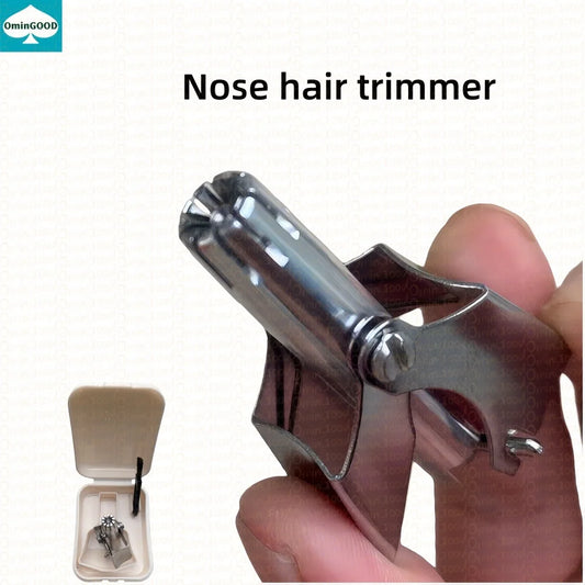 Nose Hair Trimmer Stainless Steel Manual Ear Razor Washable Portable Hair Removal Tool