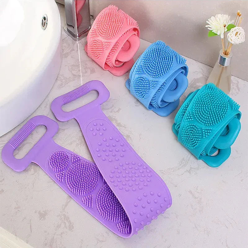 Body Silicone Brush Scrub Body Exfoliating Sponge Brush Bathroom Shower