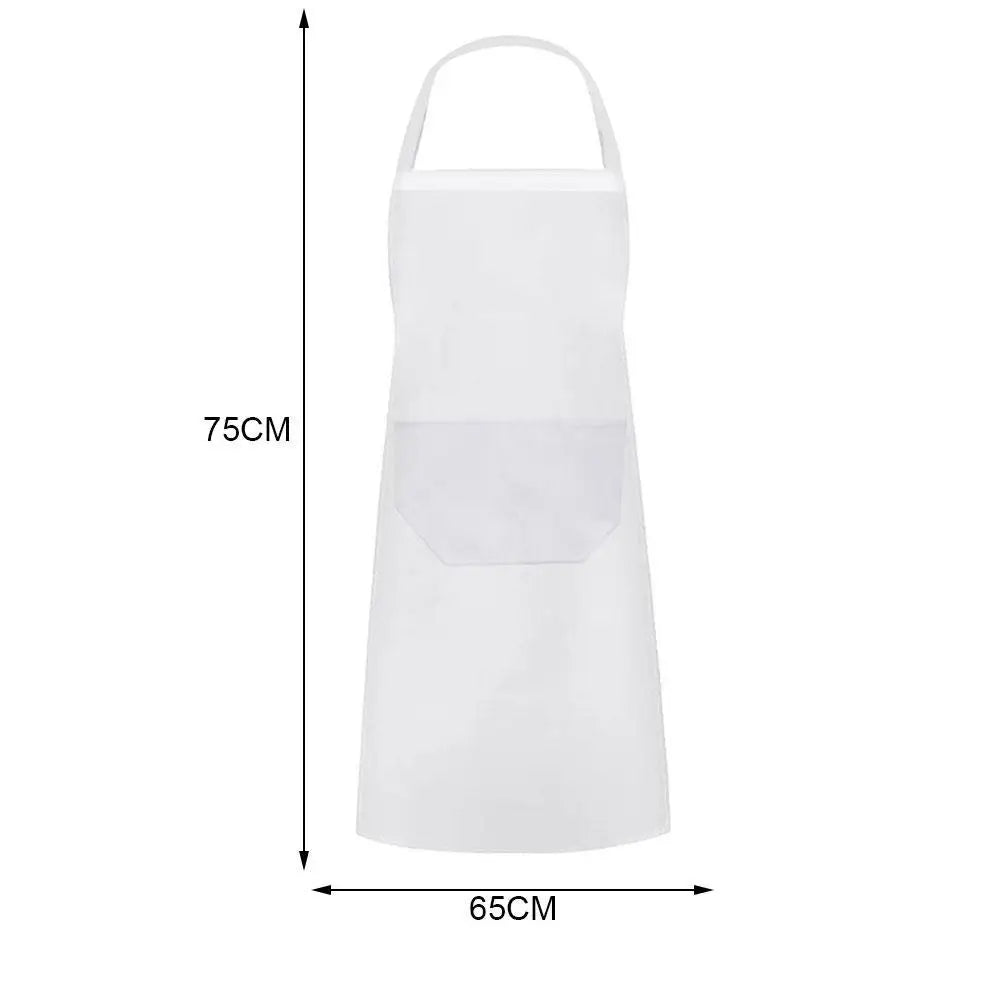 Fashion Kitchen Unisex Waiter White Plastic Waterproof Apron