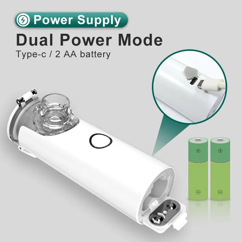 Medical Silent Ultrasonic Nebulizer Automizer Handheld Respirator Portable Asthma Humidifier