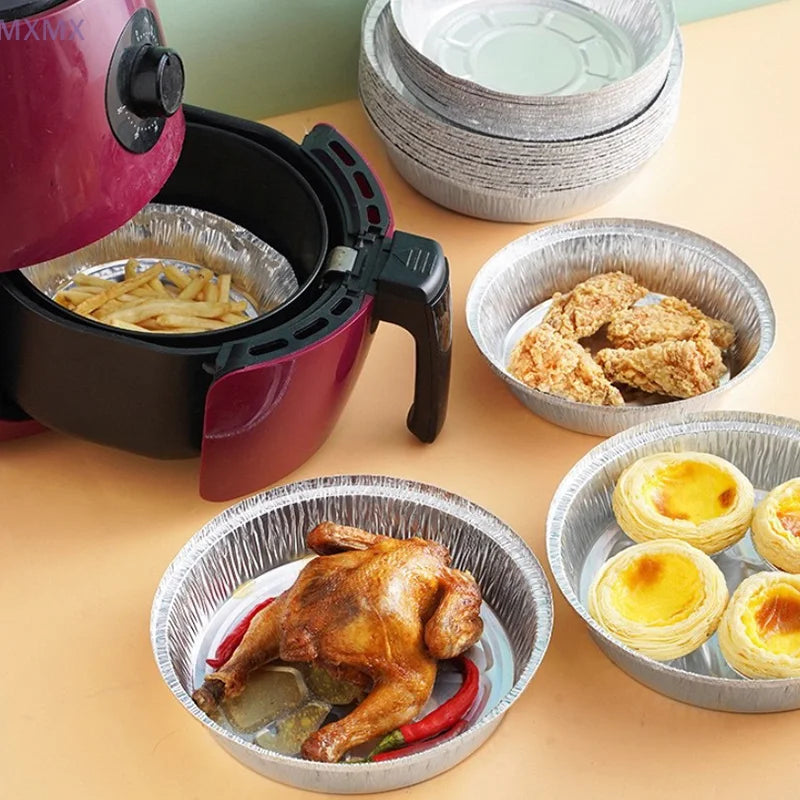 Air Fryer Aluminum Foil Pan Round/Square Oven BBQ